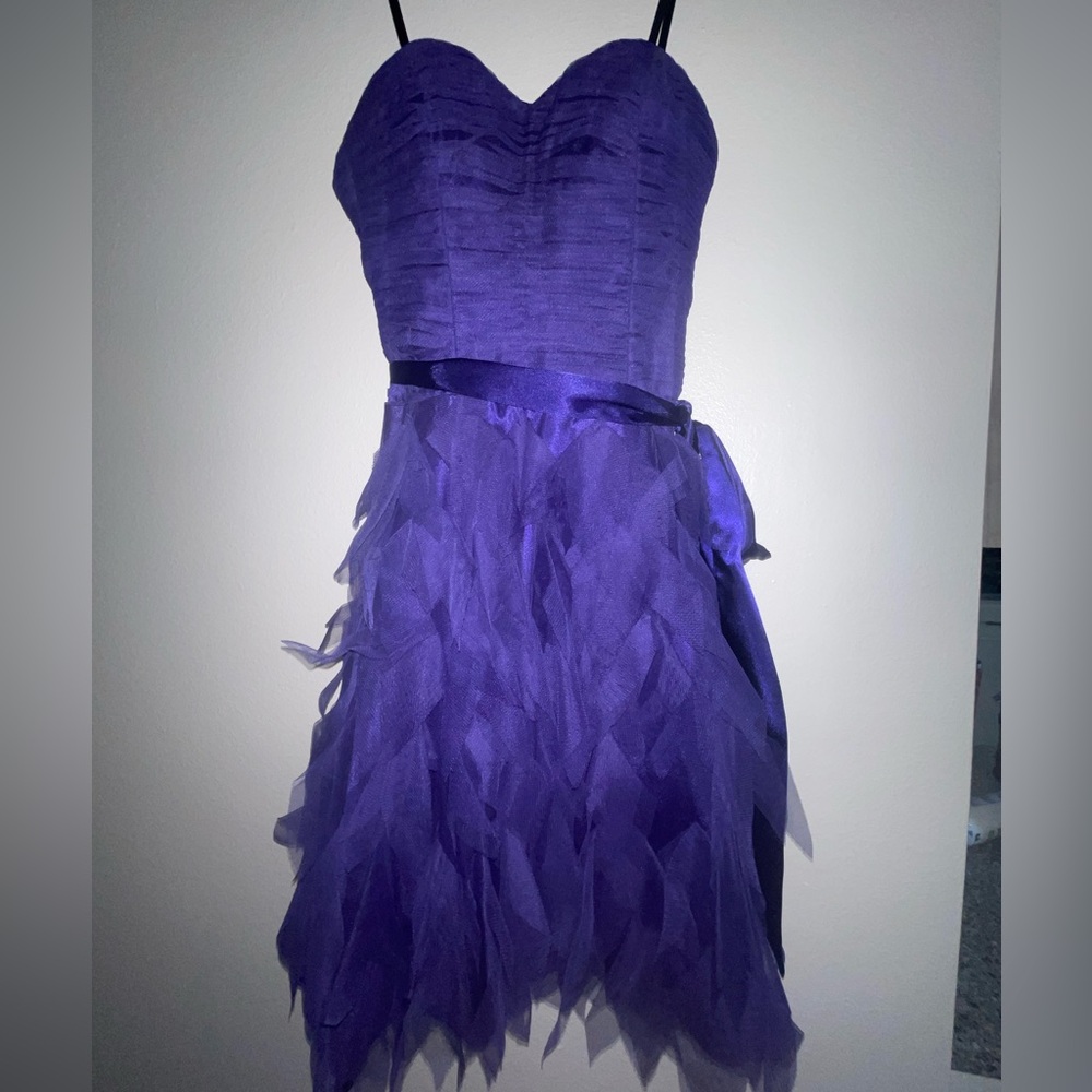 Short purple semi formal dress, size 7/8